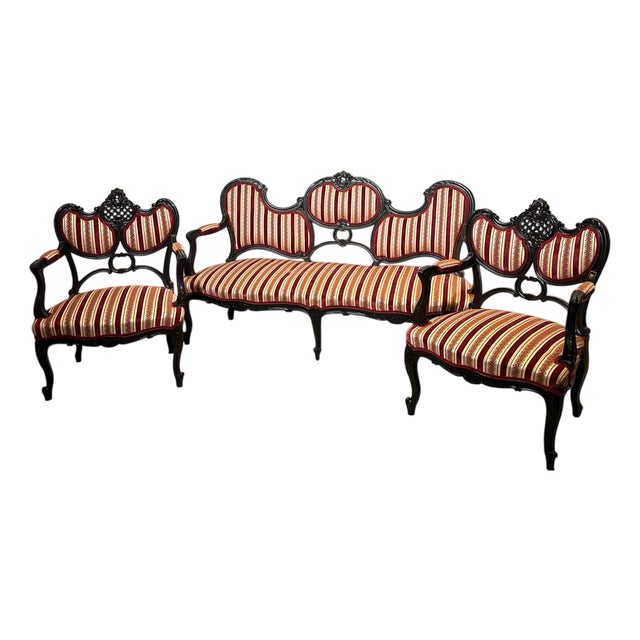 Antique Victorian Salon, Set of 3 For Sale