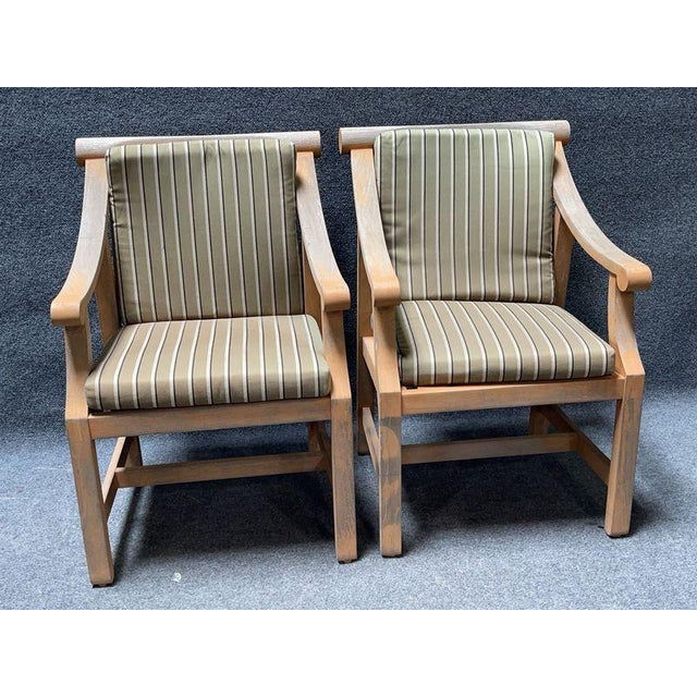 Wood Summit Patio Table and Two Armchairs For Sale - Image 7 of 11