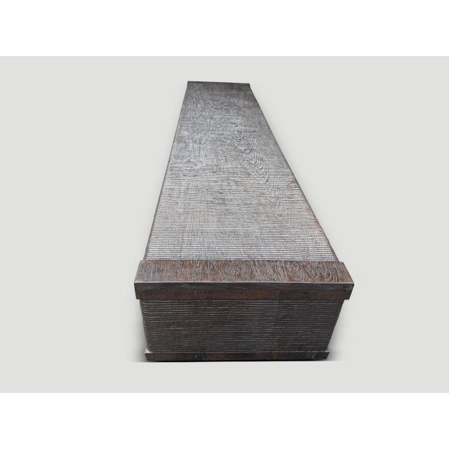 Andrianna Shamaris Exquisite Monumental Couture Hand Carved Bench For Sale - Image 17 of 18