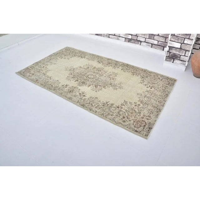 Vintage Turkish Overdyed Bedroom Rug For Sale - Image 6 of 10