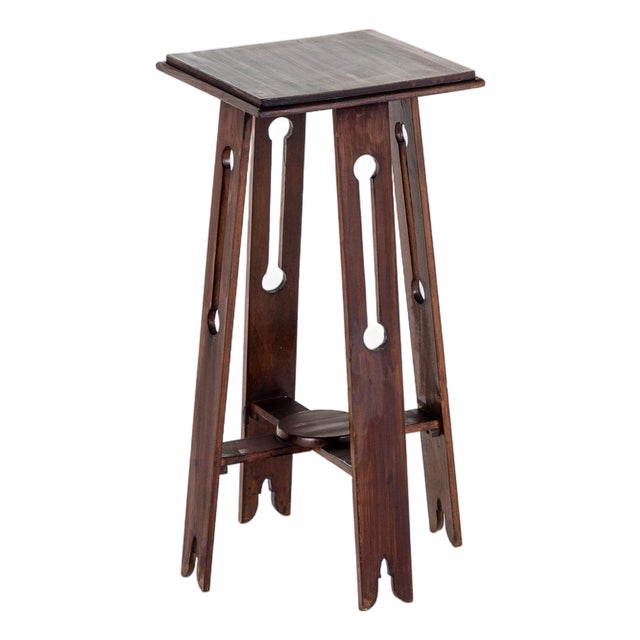 Arts & Crafts Mahogany Plant Stand For Sale