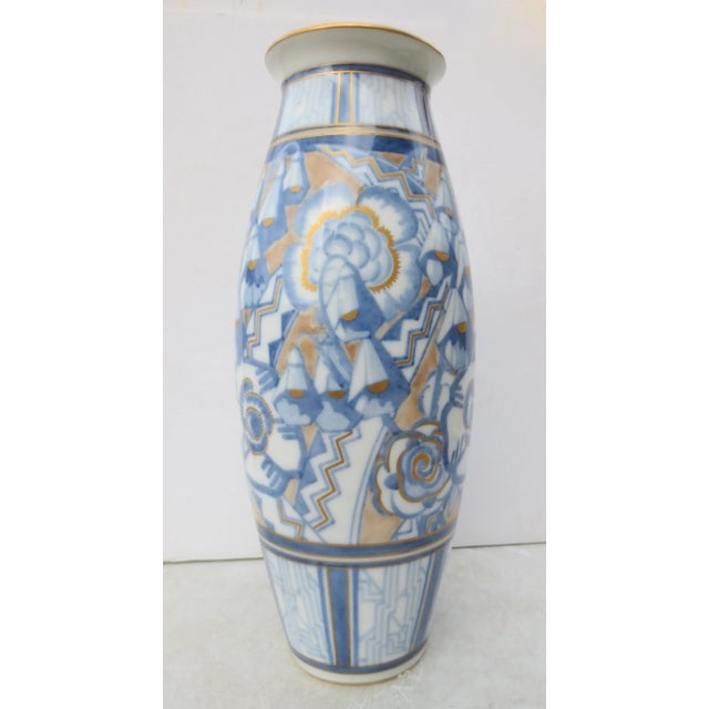 Art Deco Sevres Porcelain Art Deco Artist Signed 1927 Vase For Sale - Image 3 of 7