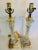Mid 20th Century Corinthian Column-Style Marble, Glass & Brass Table Lamps - a Pair For Sale - Image 9 of 13