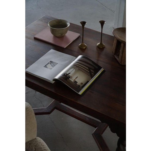 1940s Baroque-Inspired Danish Oak Desk with Barley Twist Legs, 1940s For Sale - Image 5 of 15