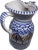 Signed De La Cal Handpainted Sangria Ceramical Puente Spain Jug is a glazed ceramic that reflects a porcelain effect, with...