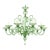 Contemporary Venetian Green Murano Glass Chandelier 8 Arms For Sale