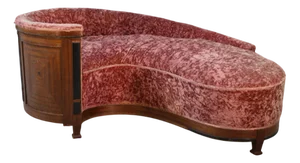 Art Deco Rognon Sofa in Mahogany Veneer, 1930s
