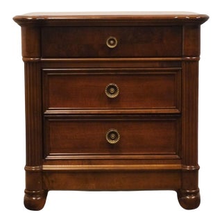 Stanley Furniture British Imperial Traditional Style Cherry 28" Three Drawer Nightstand 33913-80-44795 For Sale