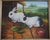 Pair Frame Bunny Oil Painting on Board For Sale - Image 10 of 12