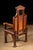 1880 Victorian Carved Mahogany Open-Back Monogram Armchair For Sale - Image 4 of 15