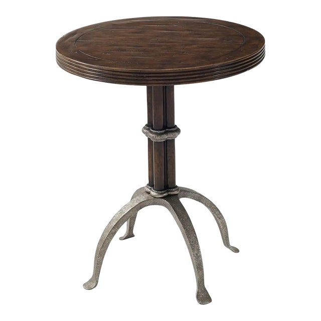 Round Industrial End Table Chairish
