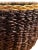 Brown Mid 20th Century Woven Acorn Basket – Rare Decorative Storage Basket | Dark Brown Two-Piece Acorn Design | 11” Tall For Sale - Image 8 of 9