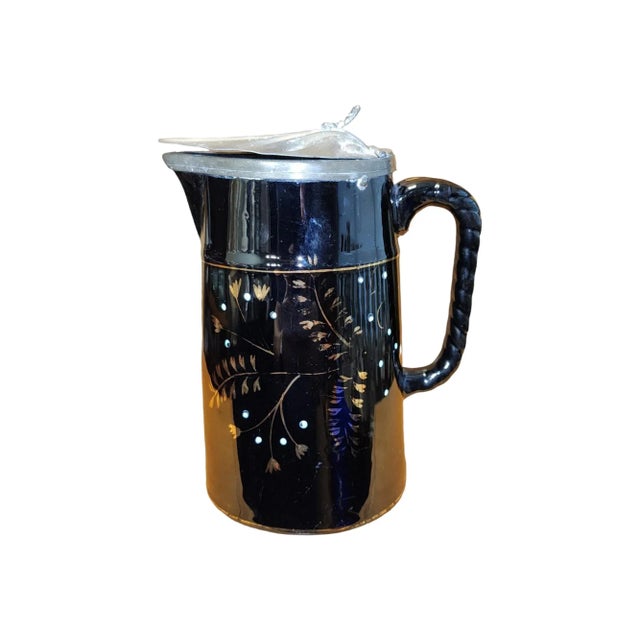 Metal 19th Century Samuel Johnson Burslem Lidded Jackfield Pitcher For Sale - Image 7 of 7