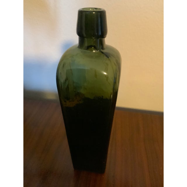 Rustic Rare Small Sized Antique Dutch Case Gin Tapered Bottle - Circa 1880 For Sale - Image 3 of 7