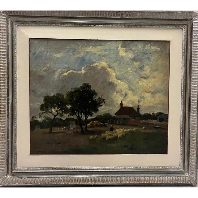 Blue Edouard Chappel, Vers La Bergerie, 1890, Oil For Sale - Image 8 of 8