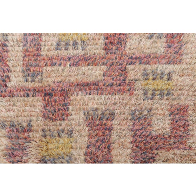 Mid-Century Modern Contemporary Scandinavian Style Gift-Sized Rya Rug by Rug & Kilim, India For Sale - Image 3 of 3