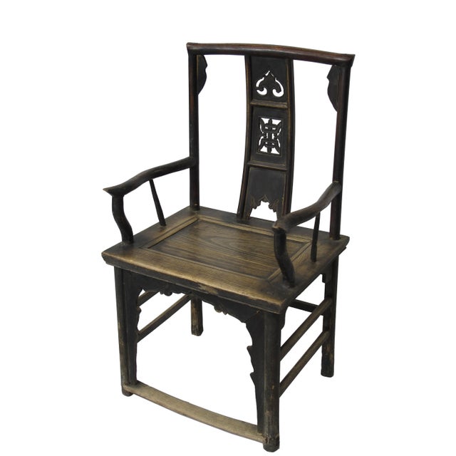 Antique Chinese Southern Official Hat Armchairs - a Pair For Sale In Greensboro - Image 6 of 10