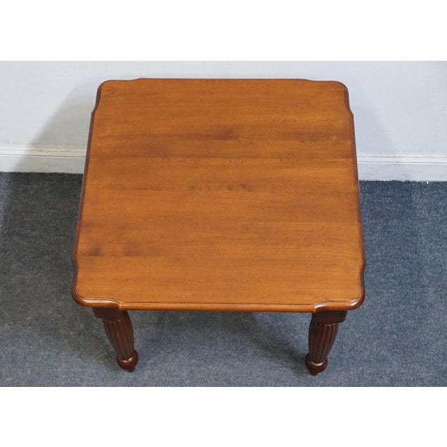 2000 - 2009 Nichols & Stone Solid Cherry Early American Colonial 28" Square Accent End Table 9135q-070 For Sale - Image 5 of 10