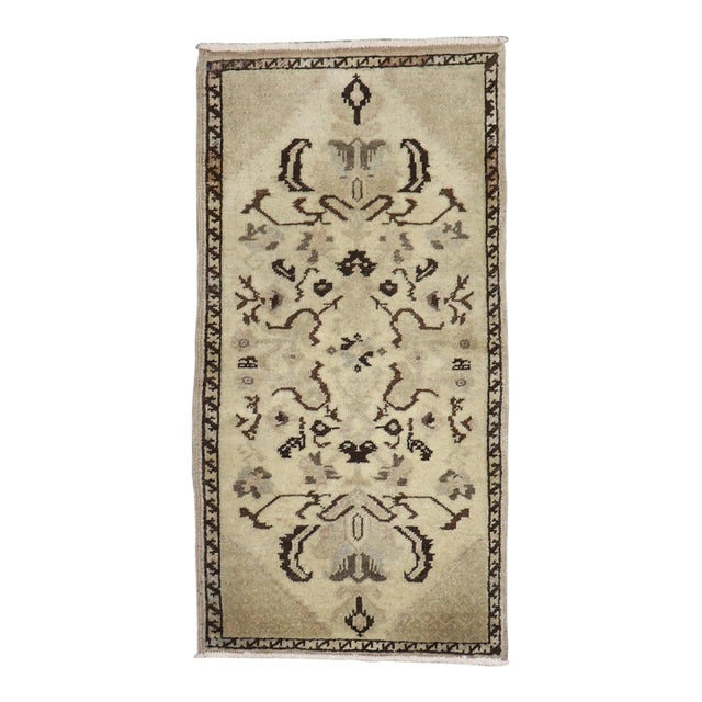 Ivory Turkish Yastik rug no. y1227 For Sale