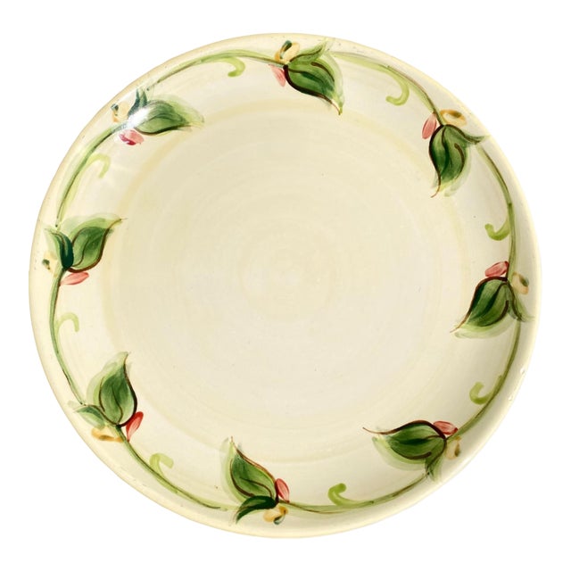 Hand Made Hand Painted Gail Pittman Ceramic Chop Plate Signed and Dated 2007 For Sale