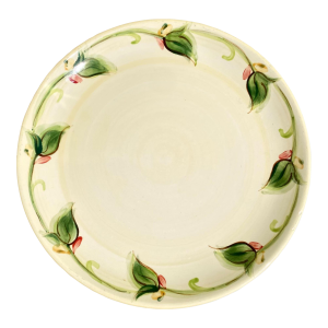 Hand Made Hand Painted Gail Pittman Ceramic Chop Plate Signed and Dated 2007