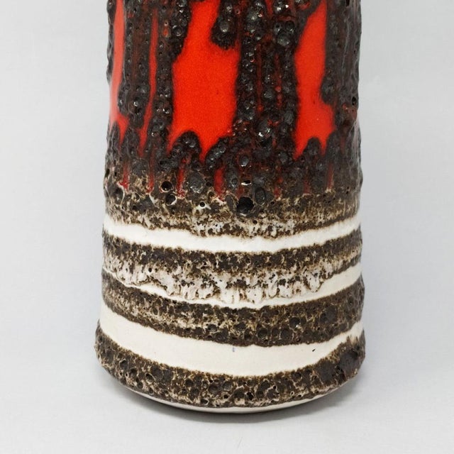 1970s Large Fat Lava Vase from Scheurich, 1970s For Sale - Image 5 of 7