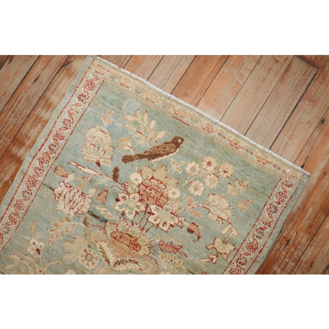 A fine quality mat size Persian Kashan Pigeon Pictorial rug from the late 19th century. Measures: 1'9" x 1'10'' circa late...