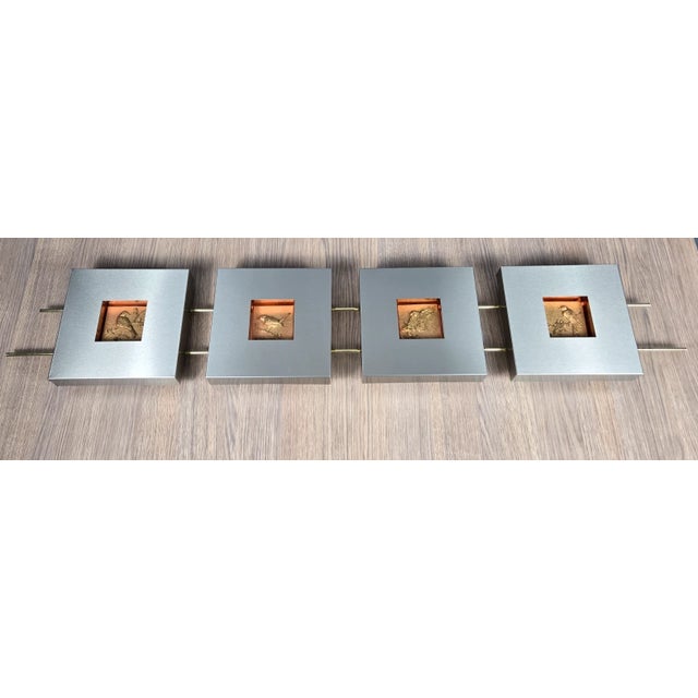 Brutalist 46" Curtis Jere Bird Copper Shadowbox Brutalist Wall Art Sculpture For Sale - Image 3 of 15