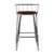 Industrial Coriander 31 in. Seat Height Leather & Iron Bar Height Stool with Back and Footrest, Brown Leather For Sale - Image 3 of 8