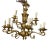 Mid Century Chandelier Heavy Brass Gold Plated Gilt Twelve 12 Arms Lights Scroll For Sale - Image 12 of 12