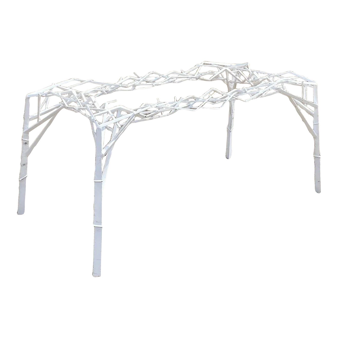 Late 20th Century Modern White Iron Branch Sculptural "Crown of Thorns