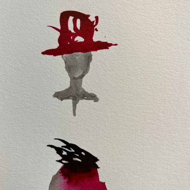 Contemporary Ink Wash Dress by Jo Baskerville For Sale - Image 3 of 10