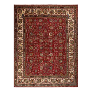 1970s Old Persian Tabriz Area Rug 9’8″ X 12’4″