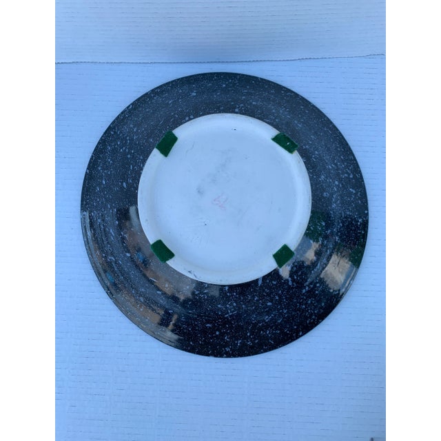 1980s Large Decorative Ceramic Bowl For Sale - Image 4 of 6