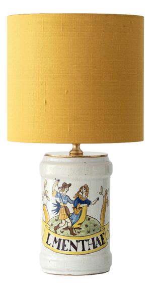 Italian Renaissance Revival Albarello Apothecary Jar Table Lamp, 19th Century