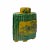 This is a Chinese handmade container jar in rhombus shape with yellow and green color oriental scenery theme. Its unique...