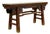 19th Century Chinese Red Lacquer Elm Spring Bench With Ruyi Spandrels For Sale