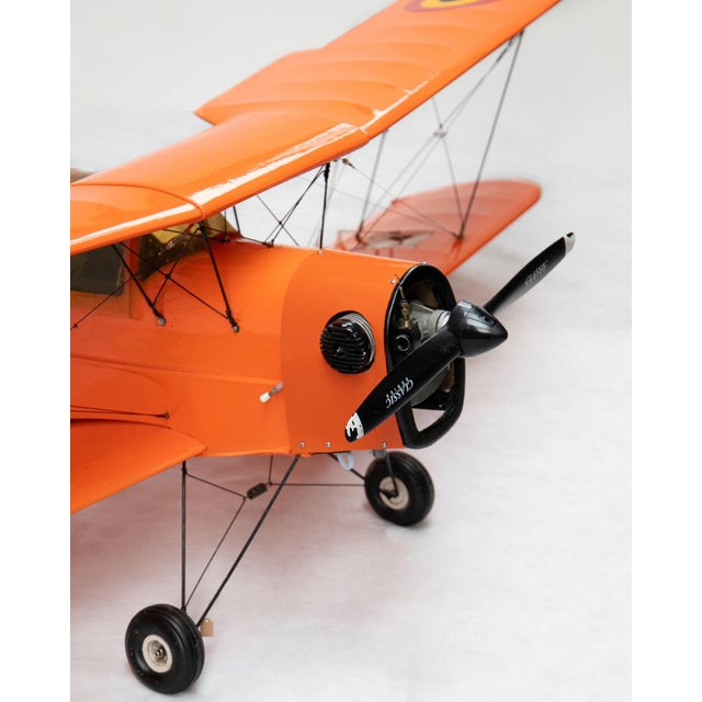 Large Vintage Stampe SV.4 Biplane Airplane Model, 1980s For Sale - Image 6 of 16