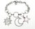 Chanel Silver CC Large Star Moon Pastel Crystal Chain Necklace *Marked 17 *Made in Italy *Comes with the original box and...