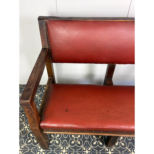 20th Century West Yorkshire Police Station Bench, 1950s For Sale - Image 4 of 18