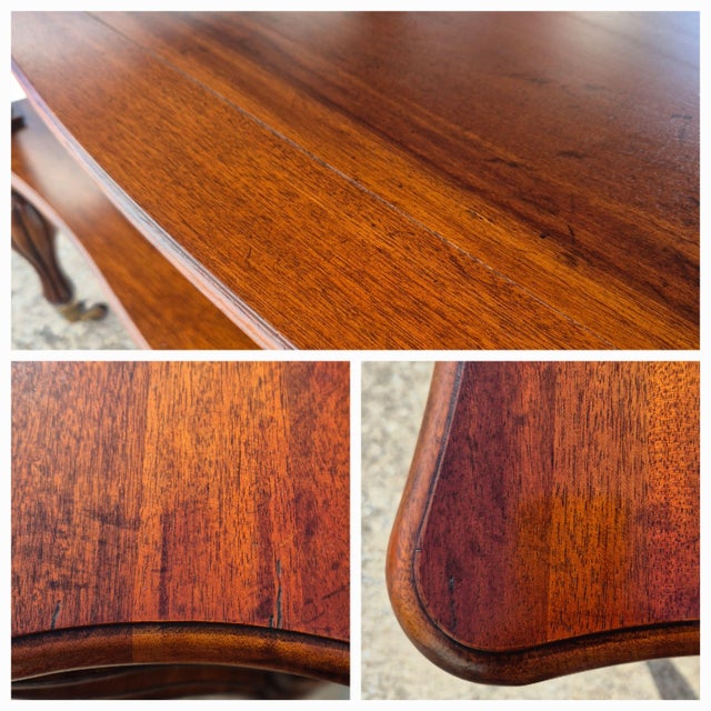 Late 20th Century Henredon Regency Style Mahogany 4-Tier Side Tea Table Cart Dumbwaiter Etagere Accent Table (37x22") For Sale - Image 12 of 13