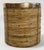 Large Mid Century Modern coiled rattan planter or basket in the manner of Gabriella Crespi. Cylindrical shape with...
