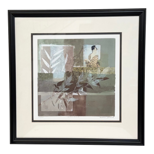 1990s "Garden Series #1" Mixed Media Print