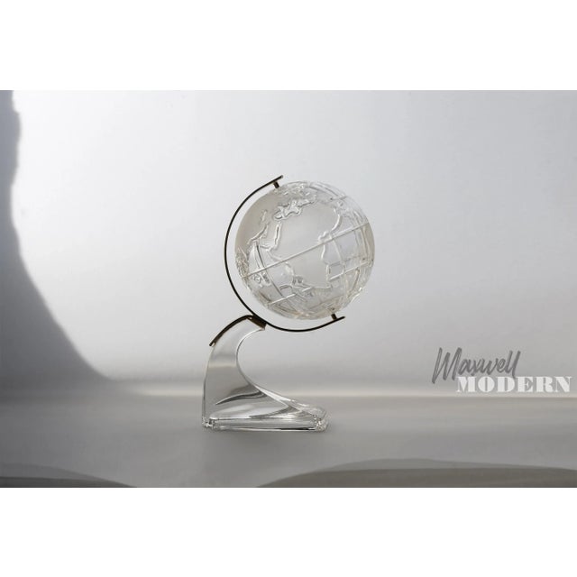 A rare and charming vintage little glass globe from German with brass accents. Globe is hollow and made of very thick...