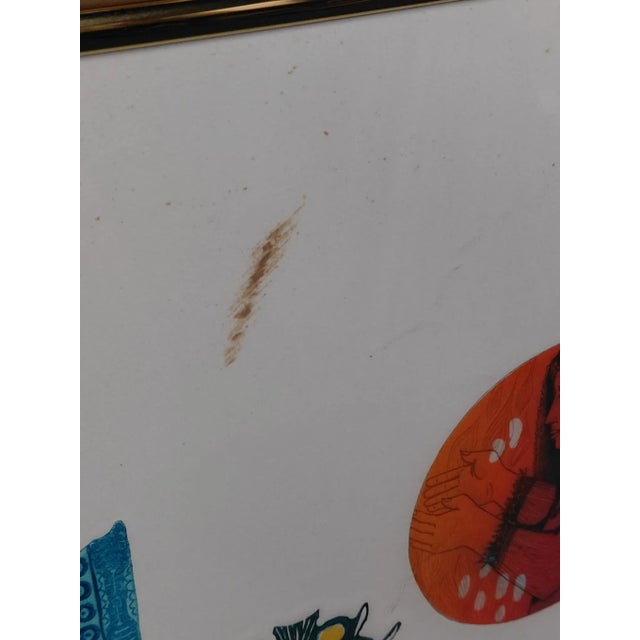 Framed Signed Amram Ebgi "Shabbot Table" Limited-Edition Lithograph 39/50 For Sale In Greensboro - Image 6 of 10