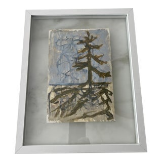 Contemporary Framed Mixed Media Landscape Painting For Sale