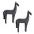 Add a sophisticated, rustic touch to your space with the Modern Horse Statue Set. Crafted from resin with a deep black...