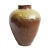 Vintage ceramic urn from the northern China region of Hebei. Rich brown and light green finish. Can be placed indoors or out.
