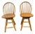 Pair of Vintage Spindle Back Windsor Swivel Barstools For Sale