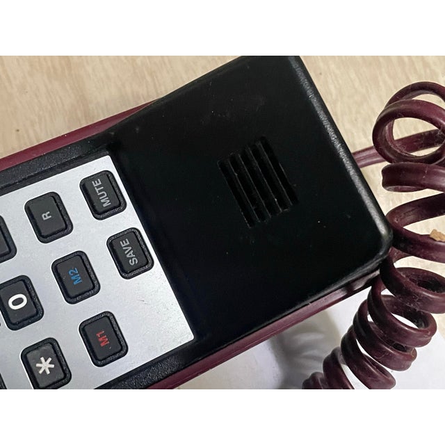 Plastic Western Electric At&t Touch-a-Matic 300 Telephone Phone Burgundy Desk '80's MCM For Sale - Image 7 of 12